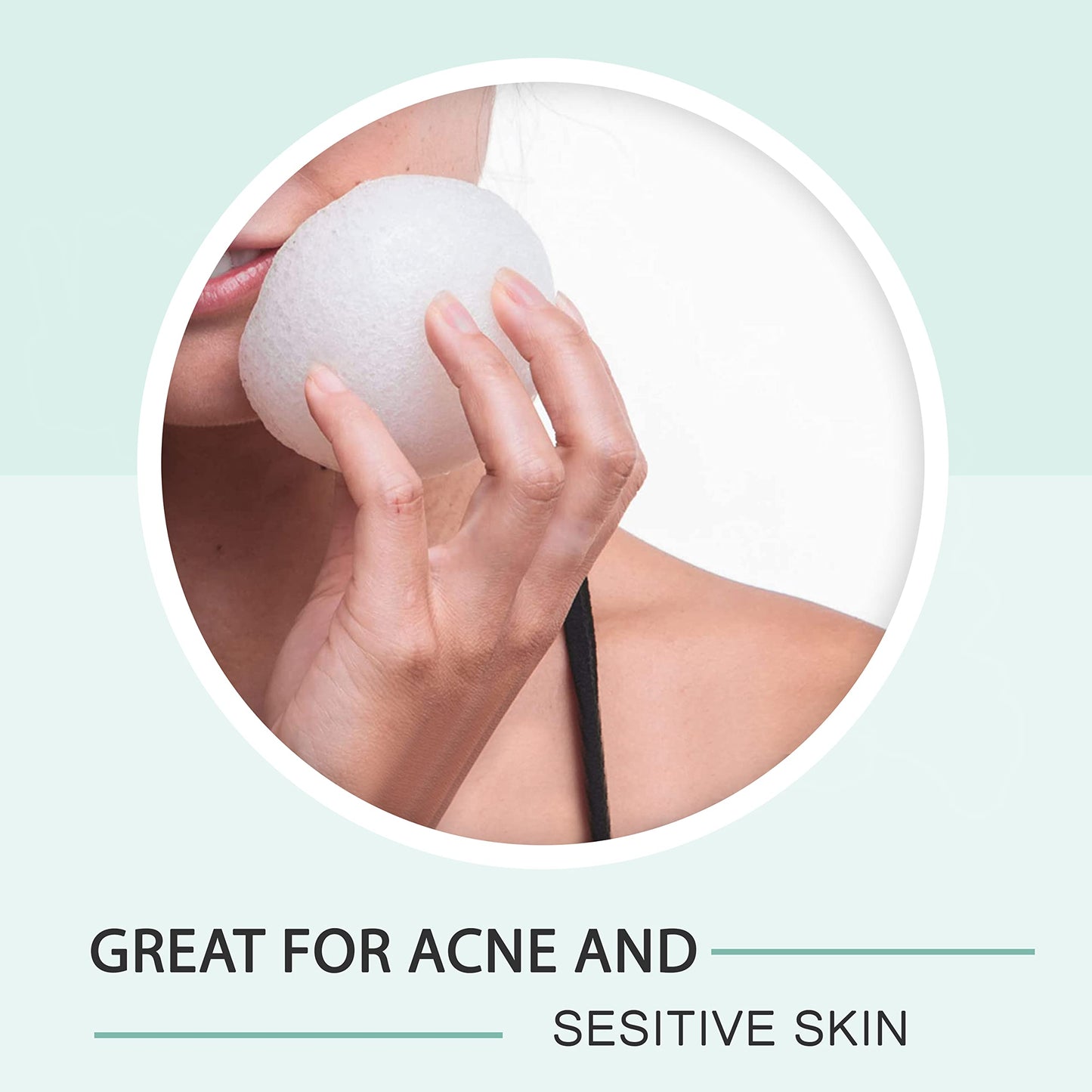 pureSOL Konjac Sponge - Original - Facial Sponge, Sponge, Eco-Friendly - Gentle Exfoliating Sponge, Deep Cleansing, Improved Skin Texture - Konjac Beauty and Personal Care pureSOL