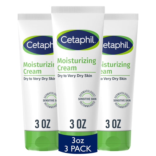 Cetaphil Face & Body Moisturizer, Hydrating Moisturizing Cream for Dry to Very Dry, Sensitive Skin, NEW 3 oz Pack of 3, Fragrance Free Beauty & Personal Care Cetaphil