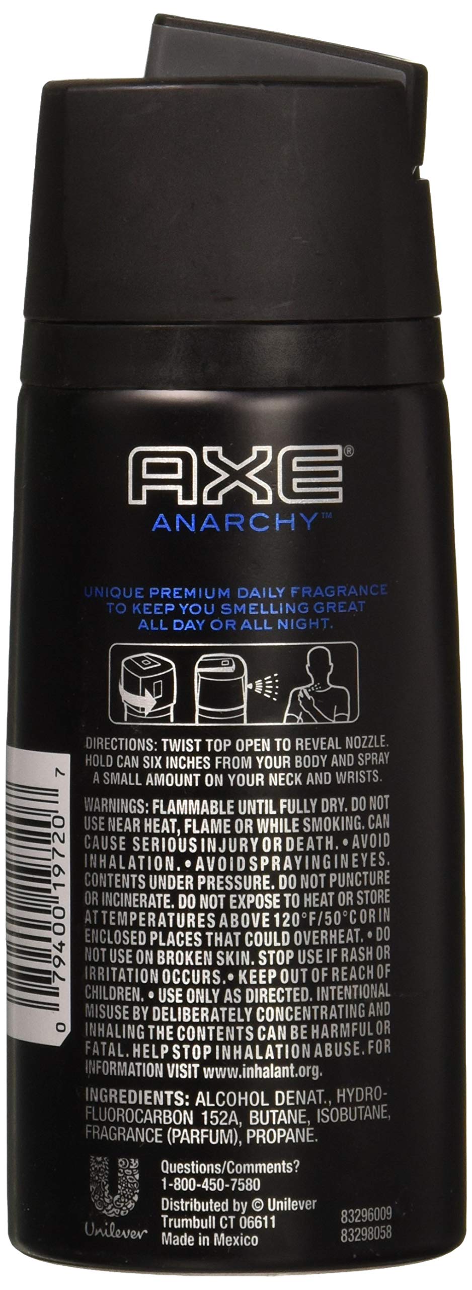 AXE Bodyspray Anarchy for Him 4 oz Beauty & Personal Care AXE