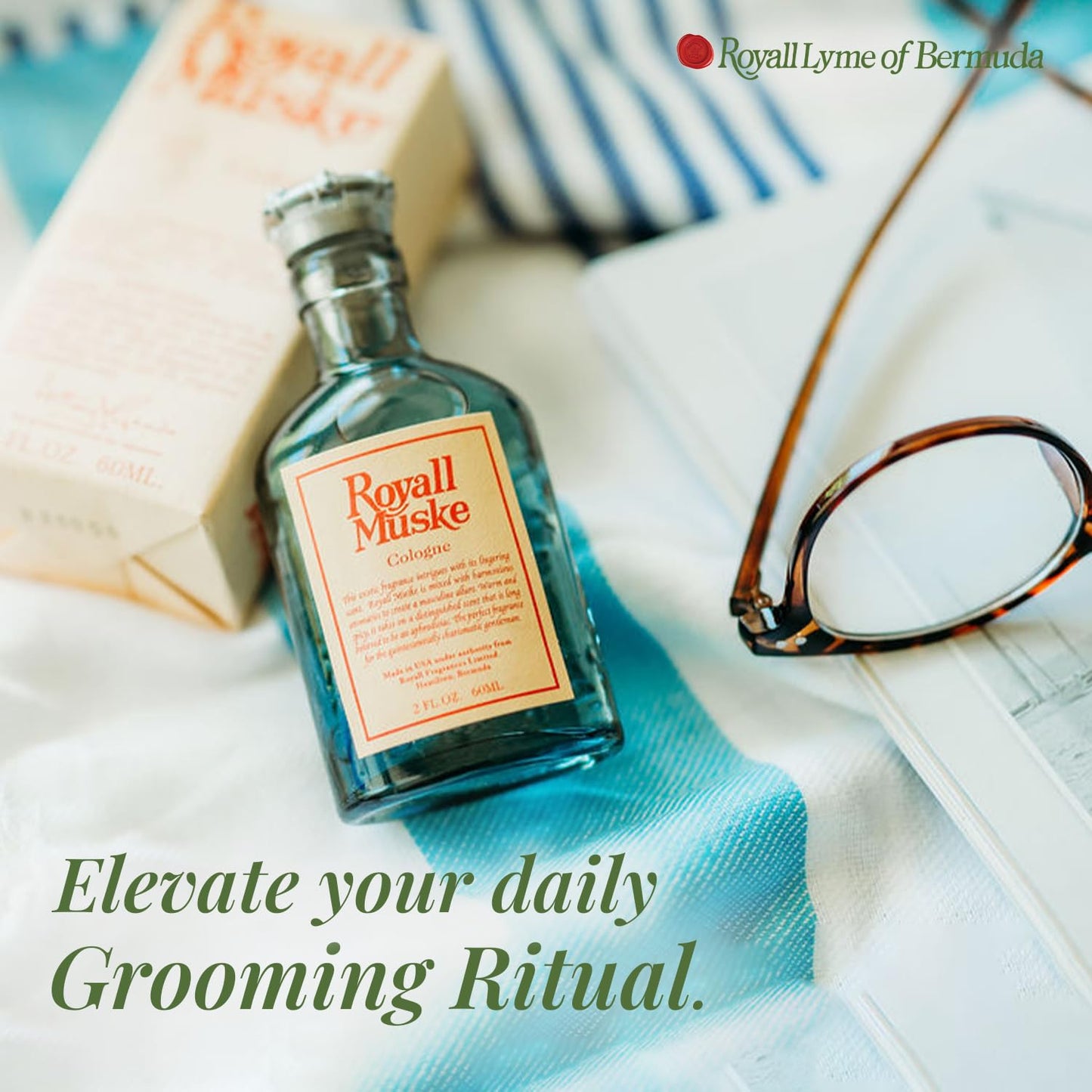Royall Muske Cologne, Classic Aftershave Scent for Men with Bay Rum, Royal Lyme Fine Perfume, Fragrance Gift, Masculine Grooming Spray, Timeless Men’s Beauty & Personal Care ROYALL LYME