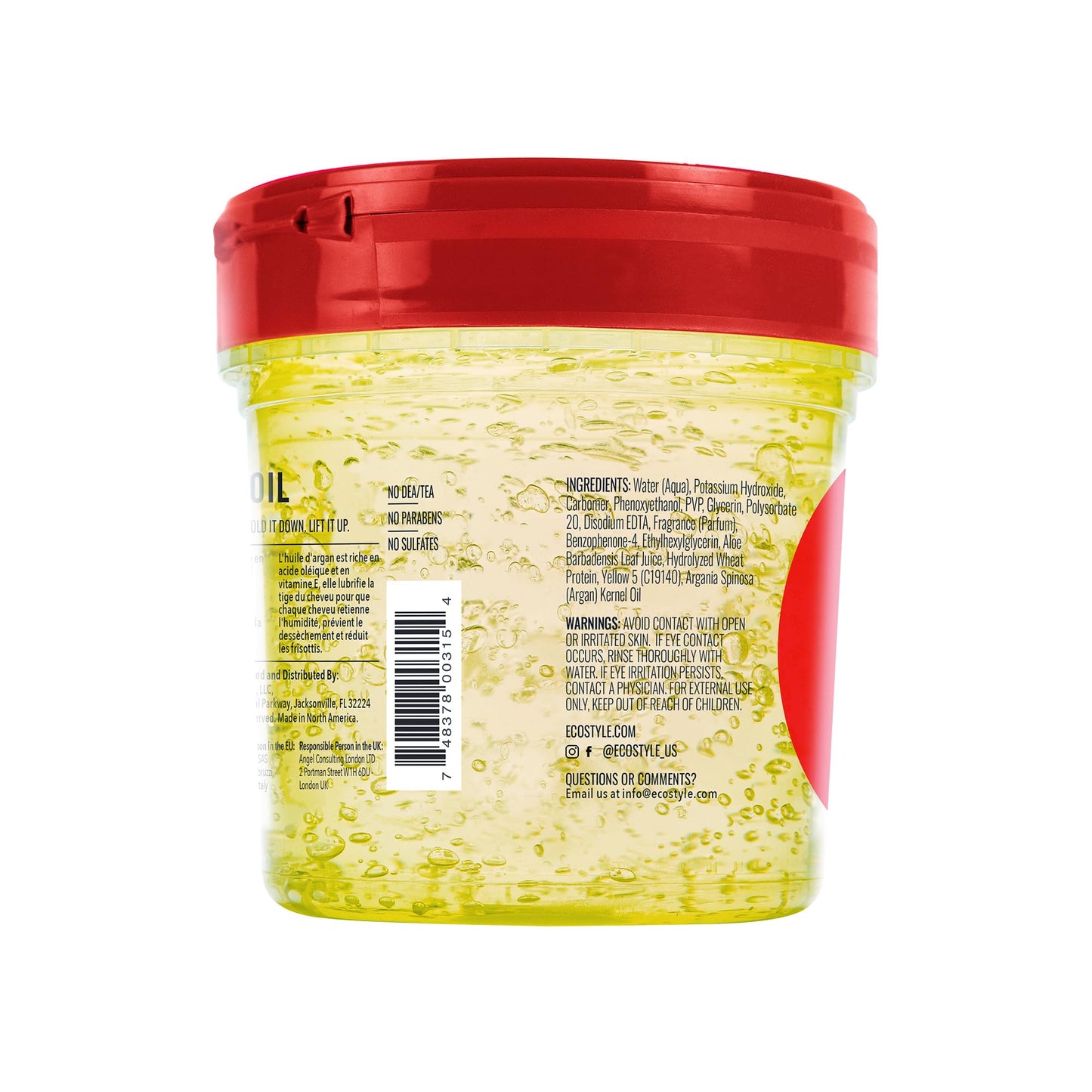 Eco Style Moroccan Argan Oil Styling Gel -Promotes Healthy Hair -Nourishes And Repairs -Delivers Long Lasting Shine - Provides Maximum Hold and Helps Beauty and Personal Care Eco Style