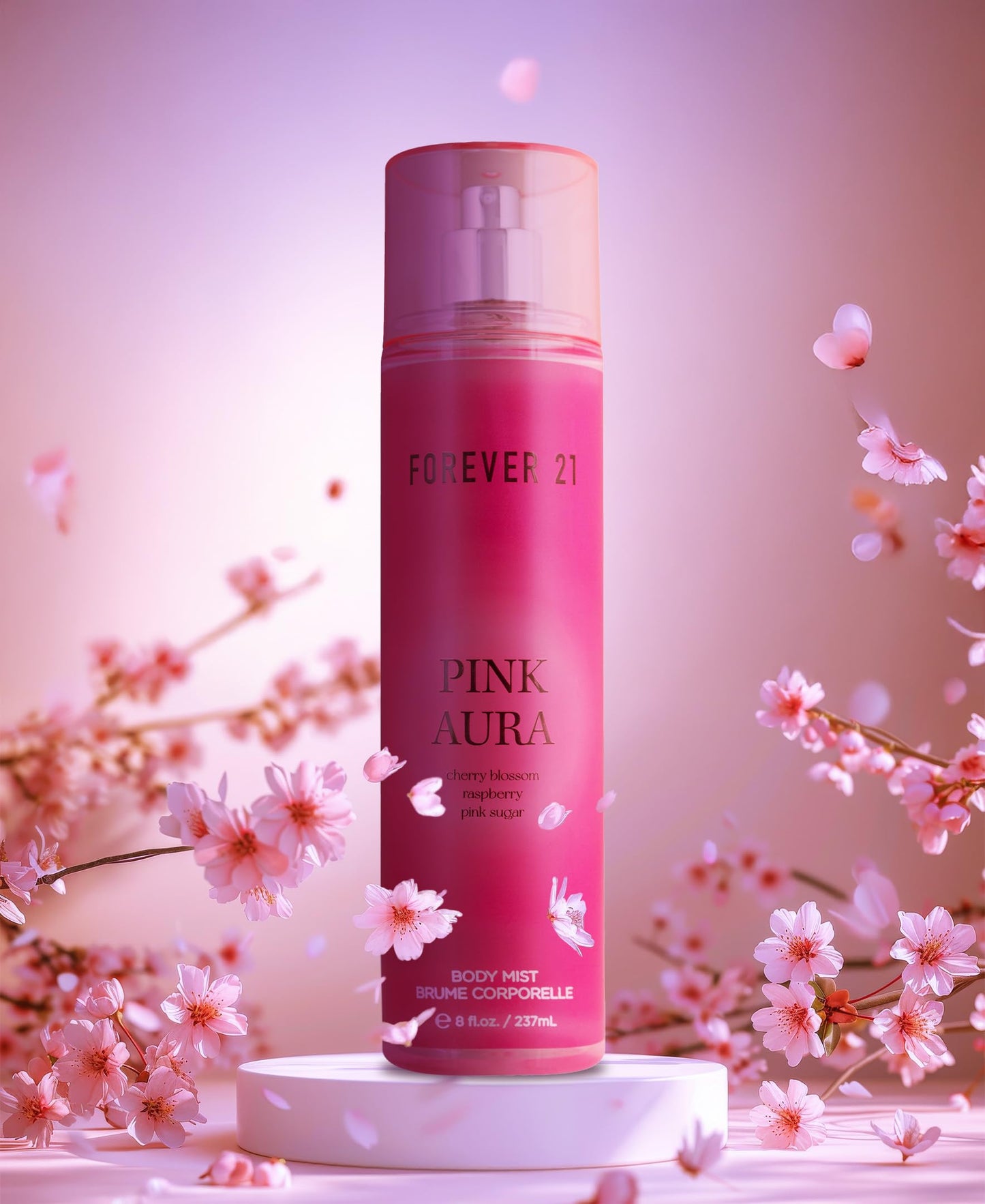 Forever 21 Pink Aura Body Spray Mist | Lightweight & Flirty Everyday Scent | Sweet Body Spray with Cherry Blossom Top Notes, Raspberry and Pink Sugar Beauty & Personal Care Forever 21