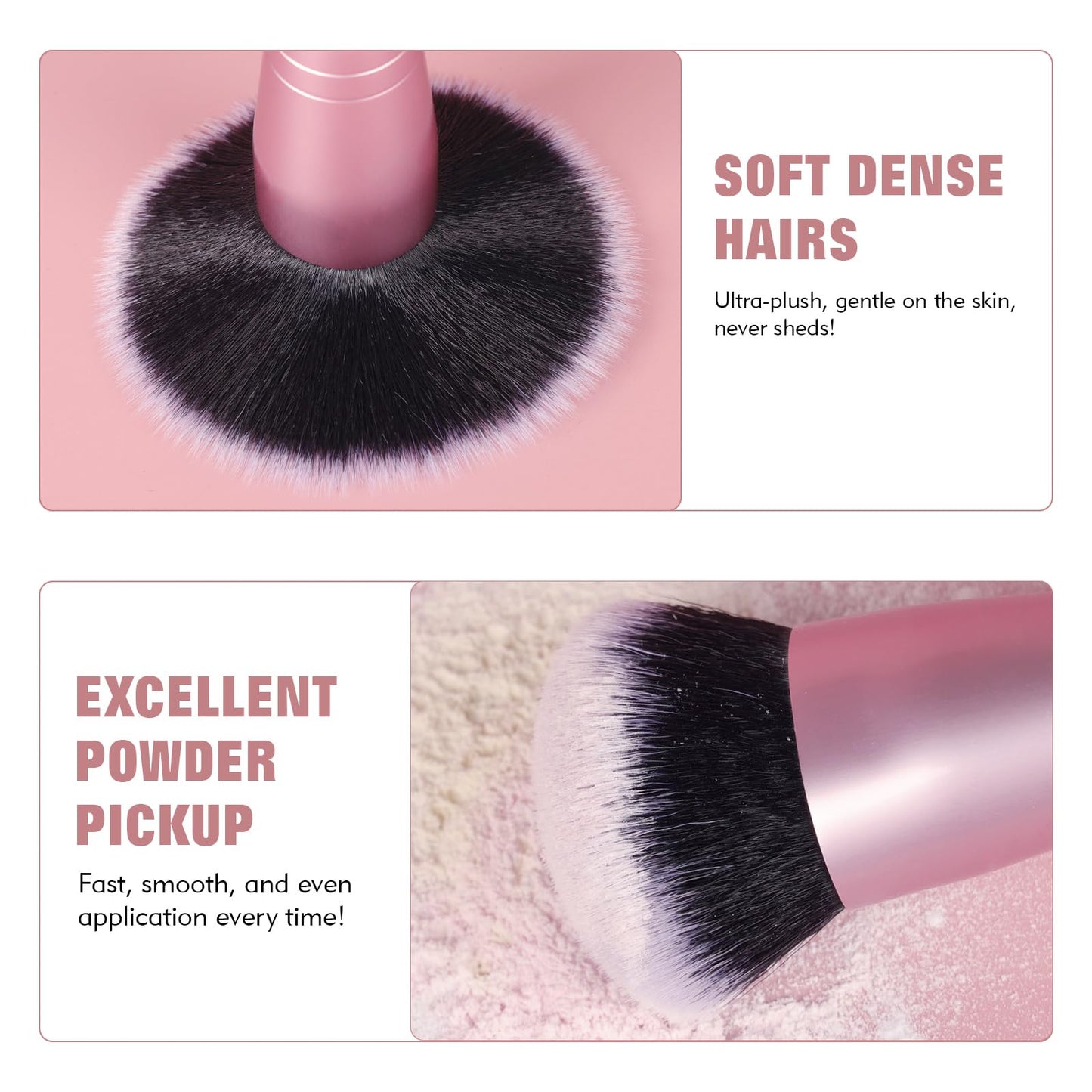 Dual-Ended Foundation Brush: Round & Angled makeup brushes, 100% Vegan Synthetic Makeup Brush for Flawless Blending and Application of Liquid, Powder Beauty and Personal Care dpolla