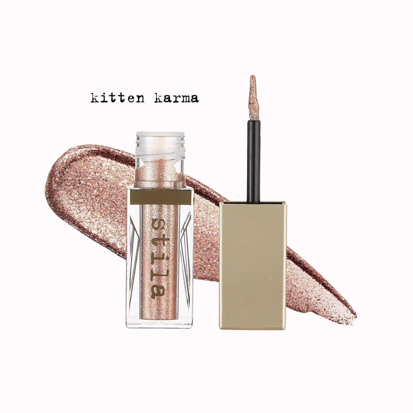 Stila Magnificent Metals Glitter And Glow Liquid Eye Shadow, Long Lasting Sparkle, Quick-Drying Eye Makeup, Lightweight Water Base, Kitten Karma Beauty & Personal Care stila