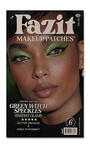 Fazit Makeup Patches - Green Witch Speckles - Glow Up Make-Up Patches - Cute Glitter Makeup Accessories for Women - Cosmetic Glitter for Face Beauty & Personal Care Fazit