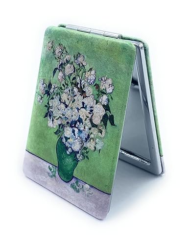 Aeisage Purse Mirrors for Women Small Compact Mirror for Purse Travel Makeup Mirror Pocket Mirror Cute Lipstick Mirror Vincent Van Gogh Roses Gifts Beauty & Personal Care Aeisage