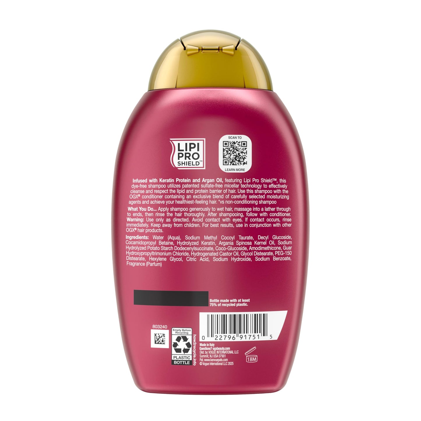 OGX Organix Anti-Breakage Keratin Oil Shampoo, 385ml Beauty & Personal Care OGX