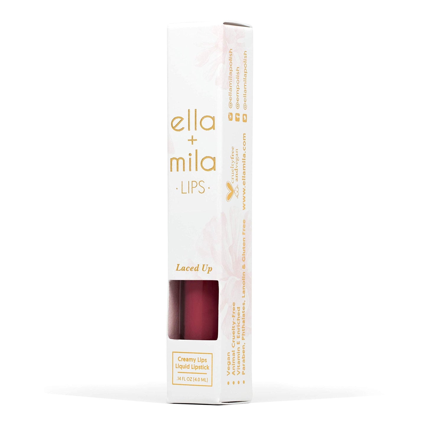 ella+mila Laced Up Nude Mauve Pink Liquid Lipstick - Moisturizing Pink Lipstick with Creamy Finish - Lightweight, Non-Sticky & Long Lasting Lipstick Beauty & Personal Care ella+mila