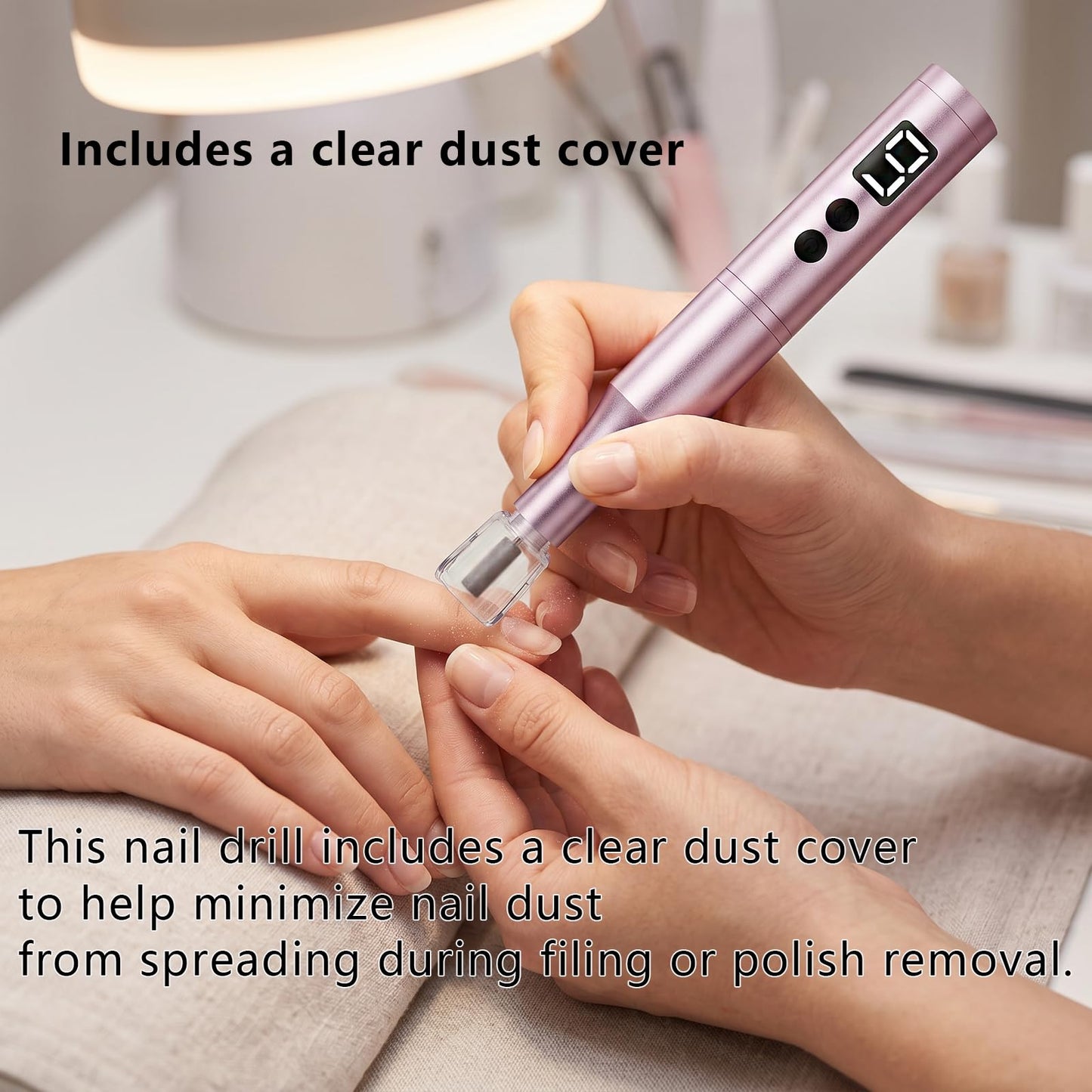 Professional Cordless Nail Drill Kit for Gel & Acrylic Nails, Electric Nail File with 5 Metal Bits, 30 Sanding Bands & Dust Cover - Manicure Pedicure Beauty and Personal Care CBVCBV
