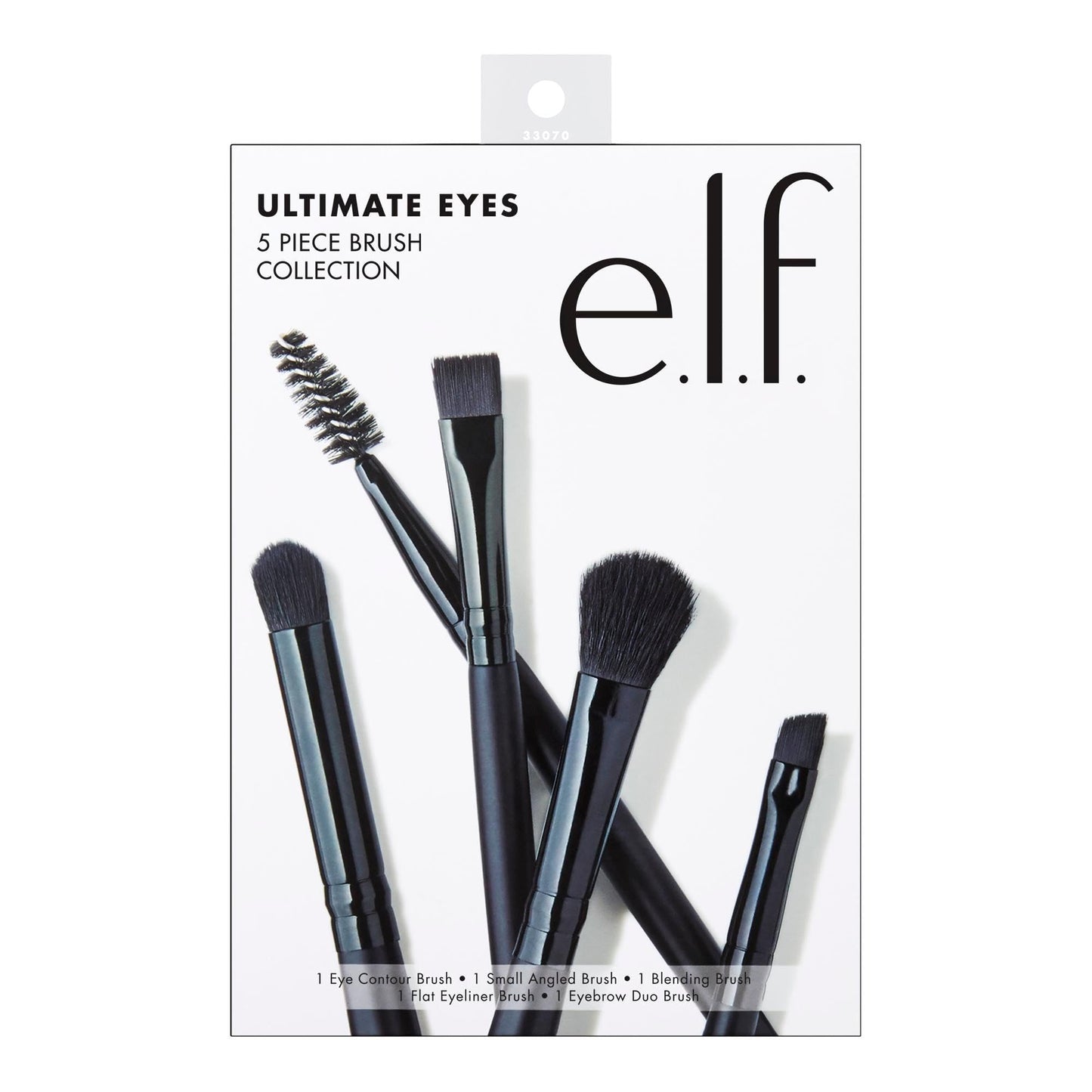 e.l.f. Ultimate Eyes 5 Piece Brush Collection, Makeup Brushes For Eyeliner, Eyeshadow, Brows & more, Vegan & Cruelty-Free Beauty & Personal Care e.l.f.