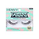 i-ENVY False Lashes Flick'd D-Curl Strip Lashes Volume Bouncy Natural Clear Band Cat Eye Dramatic Trendy Extensions Reusable Eye Lashes (07) Beauty & Personal Care i•ENVY