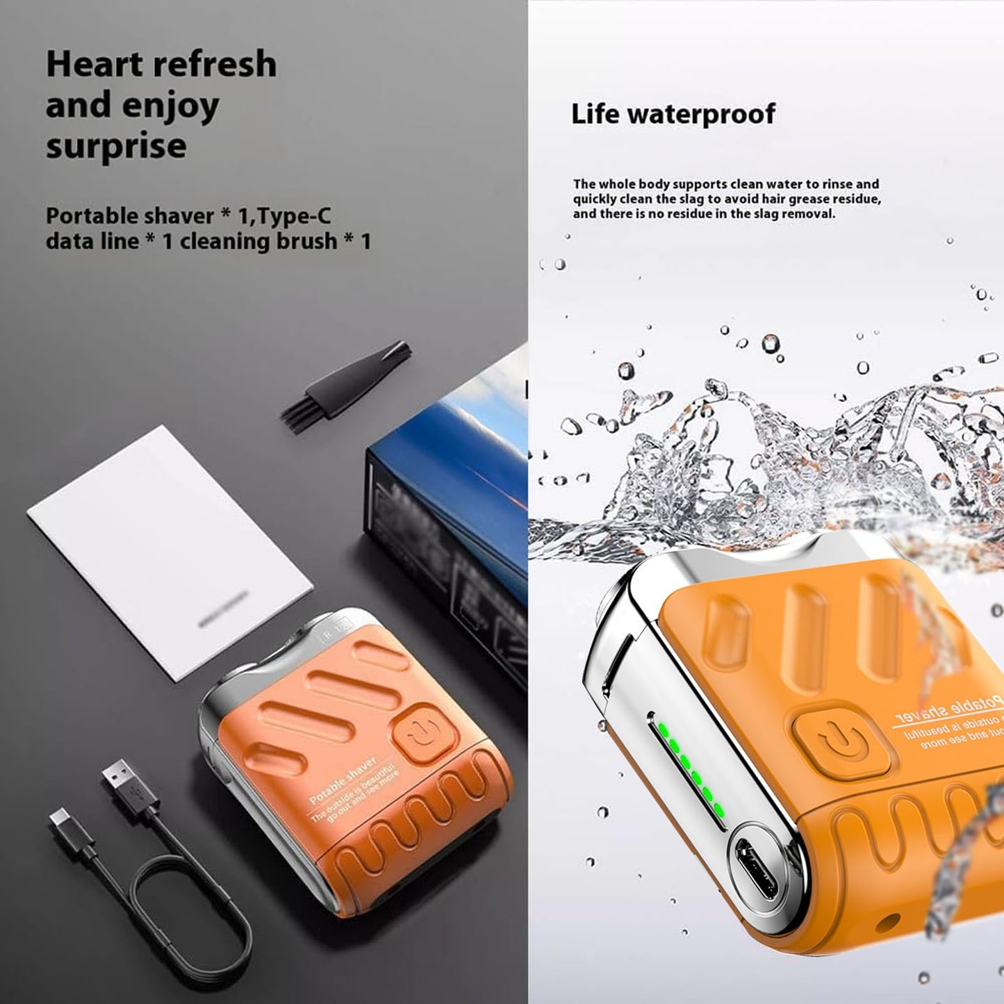 Skyworl Mini Shaver, Beard Shavers Portable Suitcase Design, Mini Portable Electric Shaver for Men Waterproof, Fast Charging Long Battery Life Beauty and Personal Care Rhycoma