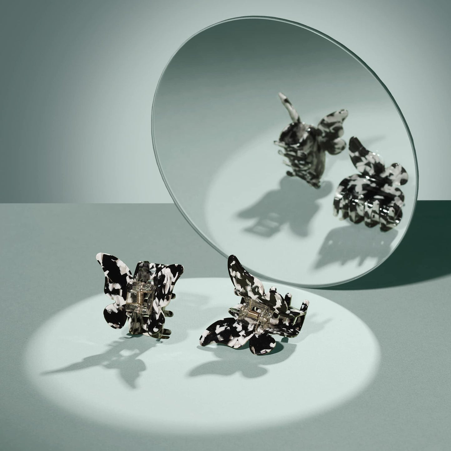 The Hair Edit Black & White Marble Papillon Claw Clip Beauty & Personal Care The Hair Edit