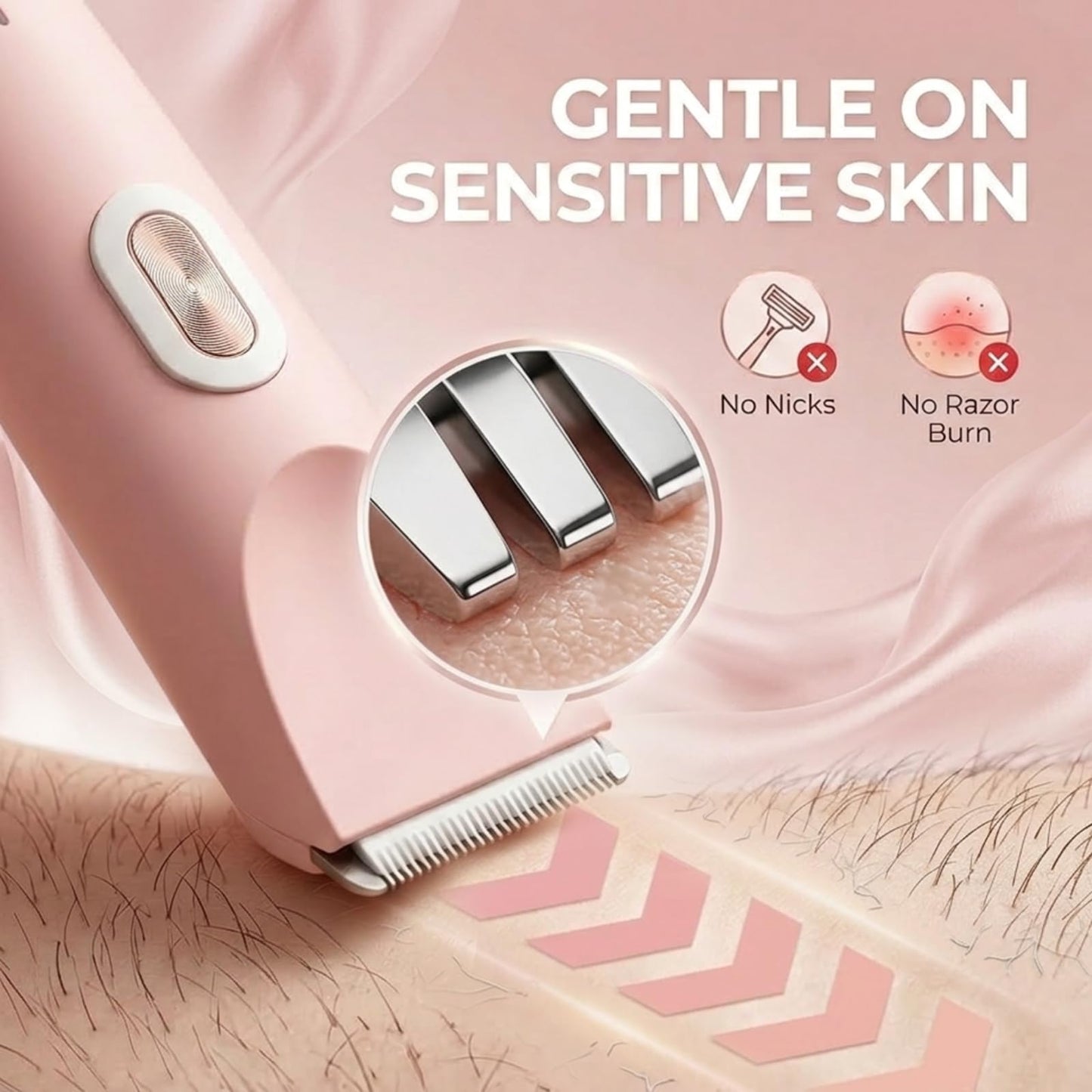 VELOZ 2-in-1 Bikini Trimmer for Women, Dual Head Electric Razor for Bikini Line, Face, Legs & Underarms, IPX7 Waterproof Cordless Shaver for Wet & Dry Beauty and Personal Care VELOZ
