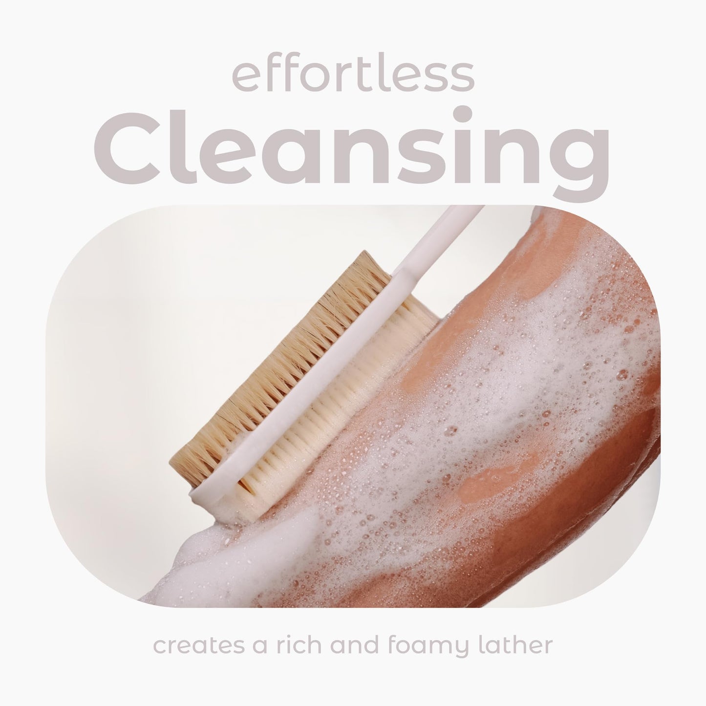 MainBasics Back Scrubber for Shower, Long Handle Body Brush with Dual-Sided Exfoliating and Soft Bristles, 15.75 Inch (White) Beauty & Personal Care MainBasics