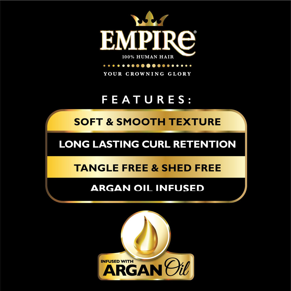 Sensationnel Empire Curly Human Hair-Island Curl 10S 3PCS,T1B/BG