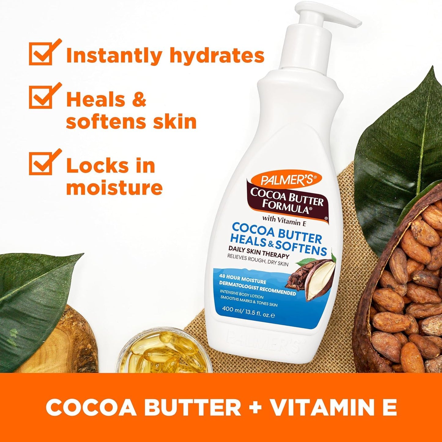 Palmer's Cocoa Butter Body Oil + Body Lotion, Value Skin Care Bundle for Dry Skin, Provides 48 Hour Moisture to Dry, Rough Skin, Includes 1 Beauty & Personal Care Palmer's
