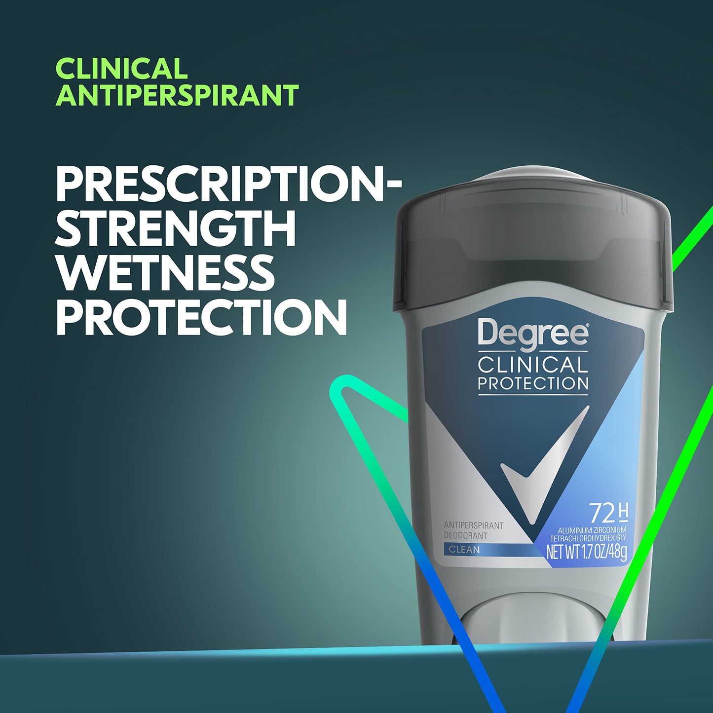Degree Men Antiperspirant Deodorant Clean 72-Hour Sweat & Odor Protection Prescription-Strength Antiperspirant For Men with MotionSense Technology 1.7 Beauty and Personal Care Degree