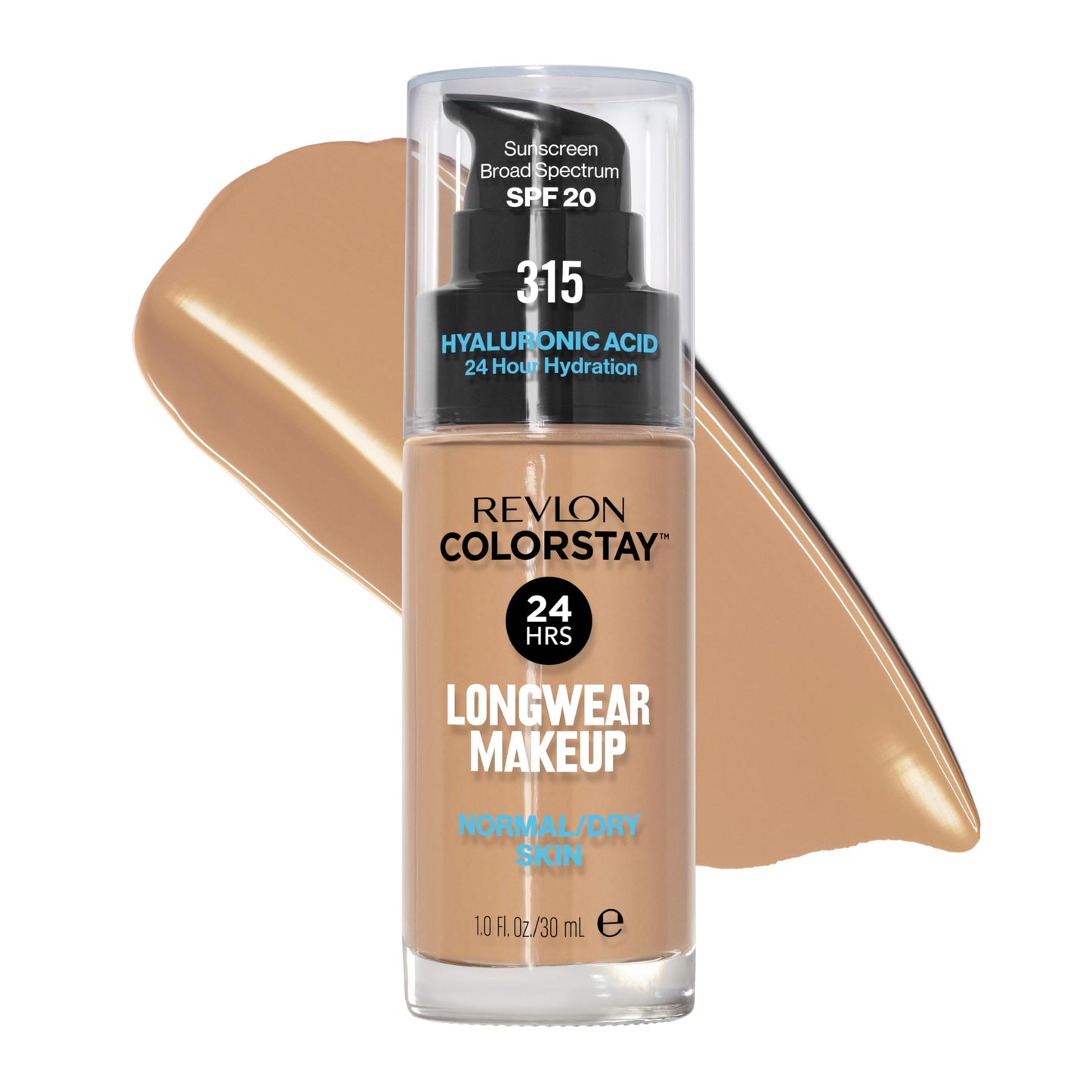 Revlon Liquid Foundation, ColorStay Face Makeup for Normal & Dry Skin, SPF 20, Longwear Medium-Full Coverage with Natural Finish, 315 Butterscotch, 1 Beauty & Personal Care REVLON