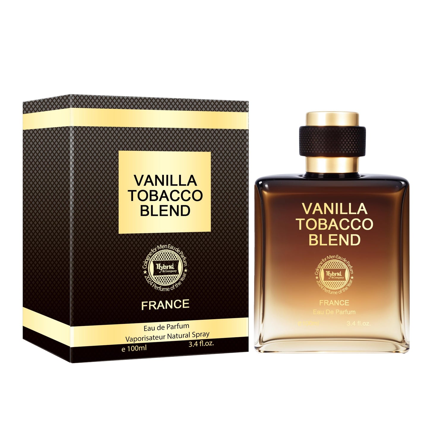 Hybrid & Company Vanilla Tobaco Blend For Men Eau De Parfum Vaporisateur Natural Spray 3.4 Fl Oz Beauty & Personal Care Hybrid & Company