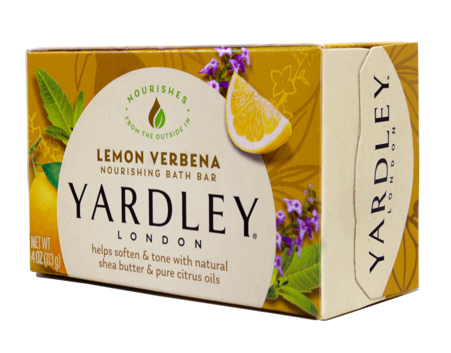 Yardley London Lemon Verbena with Shea Butter & Pure Citrus Oil Moisturizing Bar 4.25 ozr (Pack of 3) Beauty & Personal Care Yardley