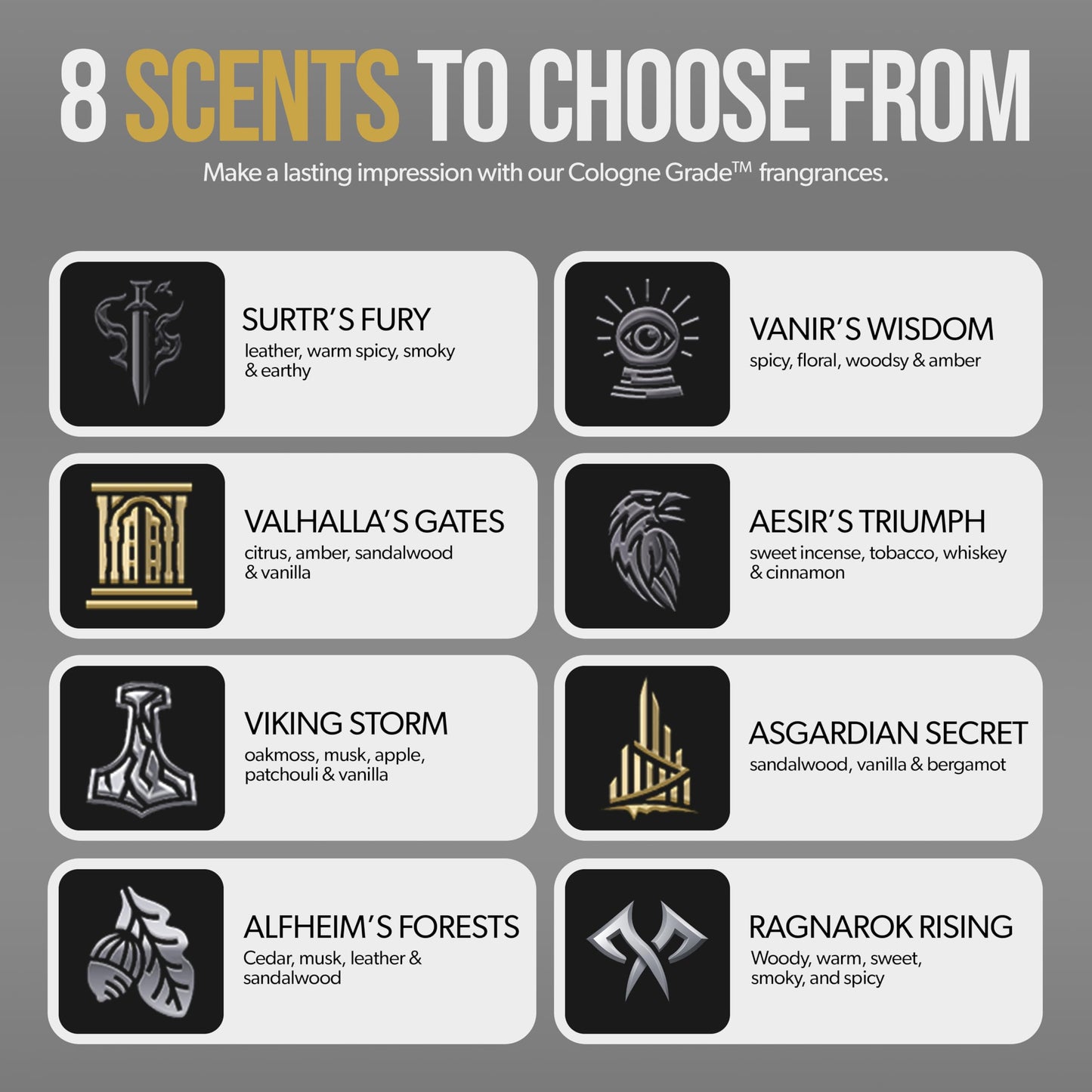 Concentrated Cologne for Men by Beard Struggle - 6x More Longer Than Traditional Colognes - Gold Collection - Valhalla's Gates - Mens Cologne, 15 mL Beauty & Personal Care The Beard Struggle
