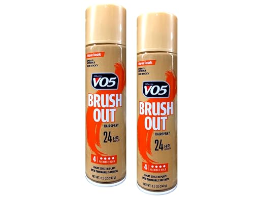 Alberto VO5 Crystal Clear Brush Out Hair Spray - Volumizing Hair Spray for Styling - Frizz and Humidity Control - Clear Formula - 8.5 oz - Pack of 2 Beauty & Personal Care VO5