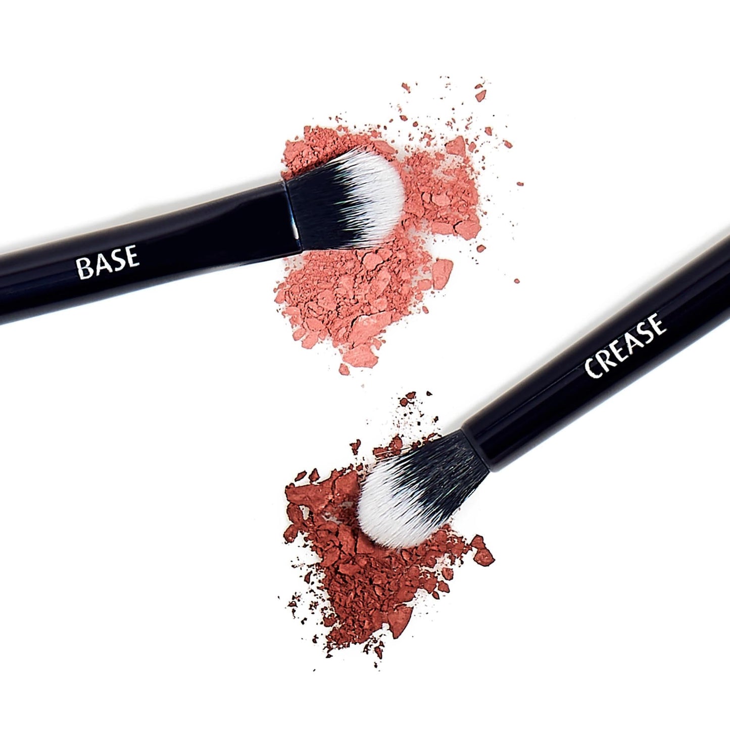 Lune+Aster Eyeshadow Duo Brush | Dual-Ended Brush To Apply And Blend Eyeshadow. Made with Alumium Handle, Vegan Bristles. Beauty & Personal Care Lune+Aster