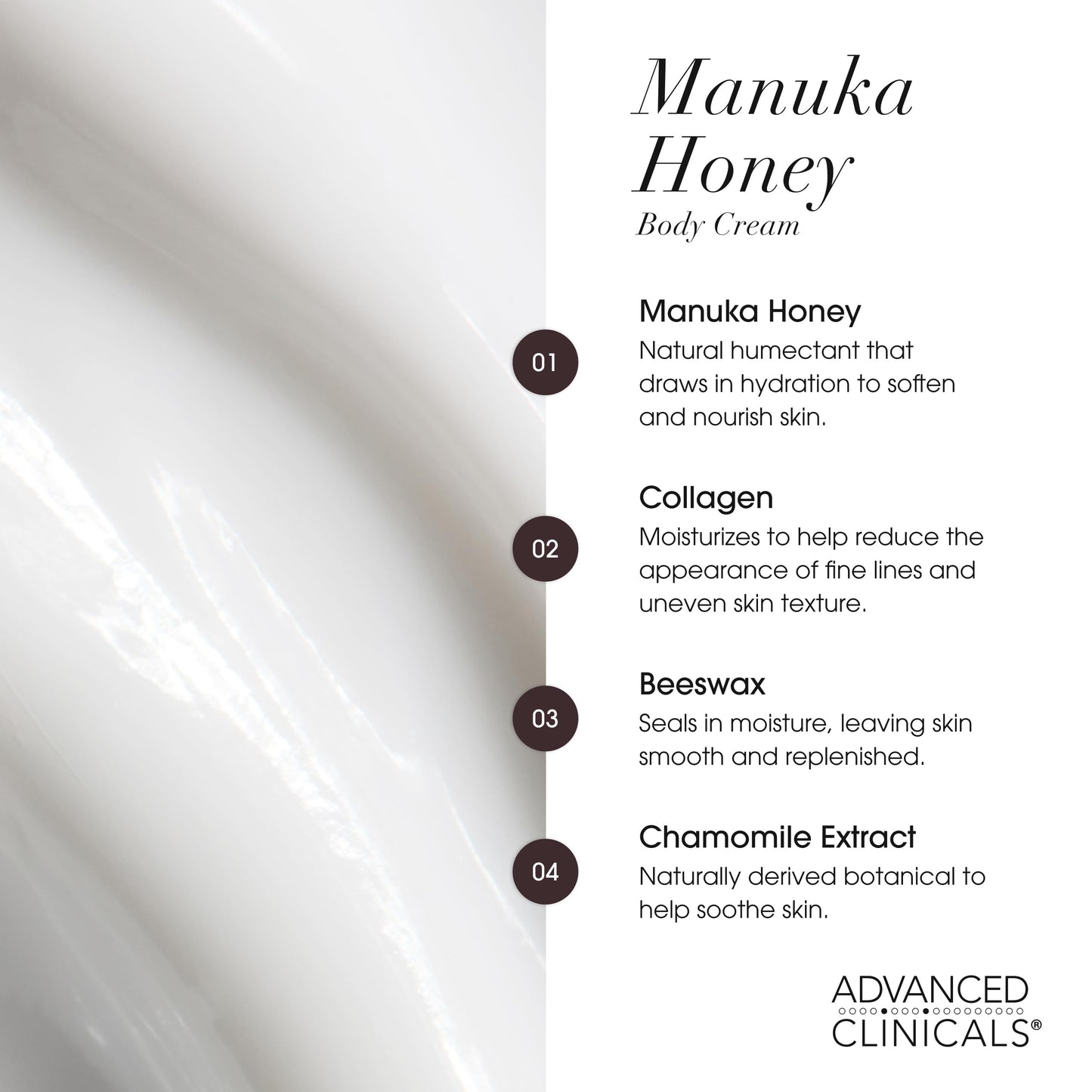 Advanced Clinicals Manuka Honey Body Cream For Women & Men | Body Butter Lotion For Extremely Dry Skin | Collagen Cream Beauty & Personal Care Advanced Clinicals