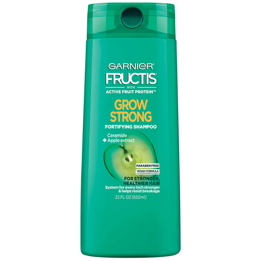 Garnier Fructis Grow Strong Shampoo, For Stronger, Healthier, Shinier Hair, 22 fl. oz.