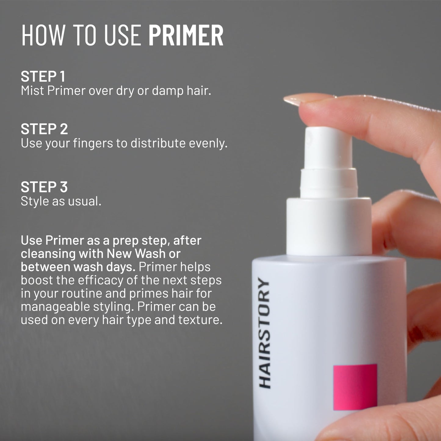 Hairstory Primer - Leave In Heat Protectant Spray for All Hair Types, UV Protection, Smoothing Detangler, Humidity Shield, Moisturizing Hair Mist, 8 Beauty & Personal Care Hairstory