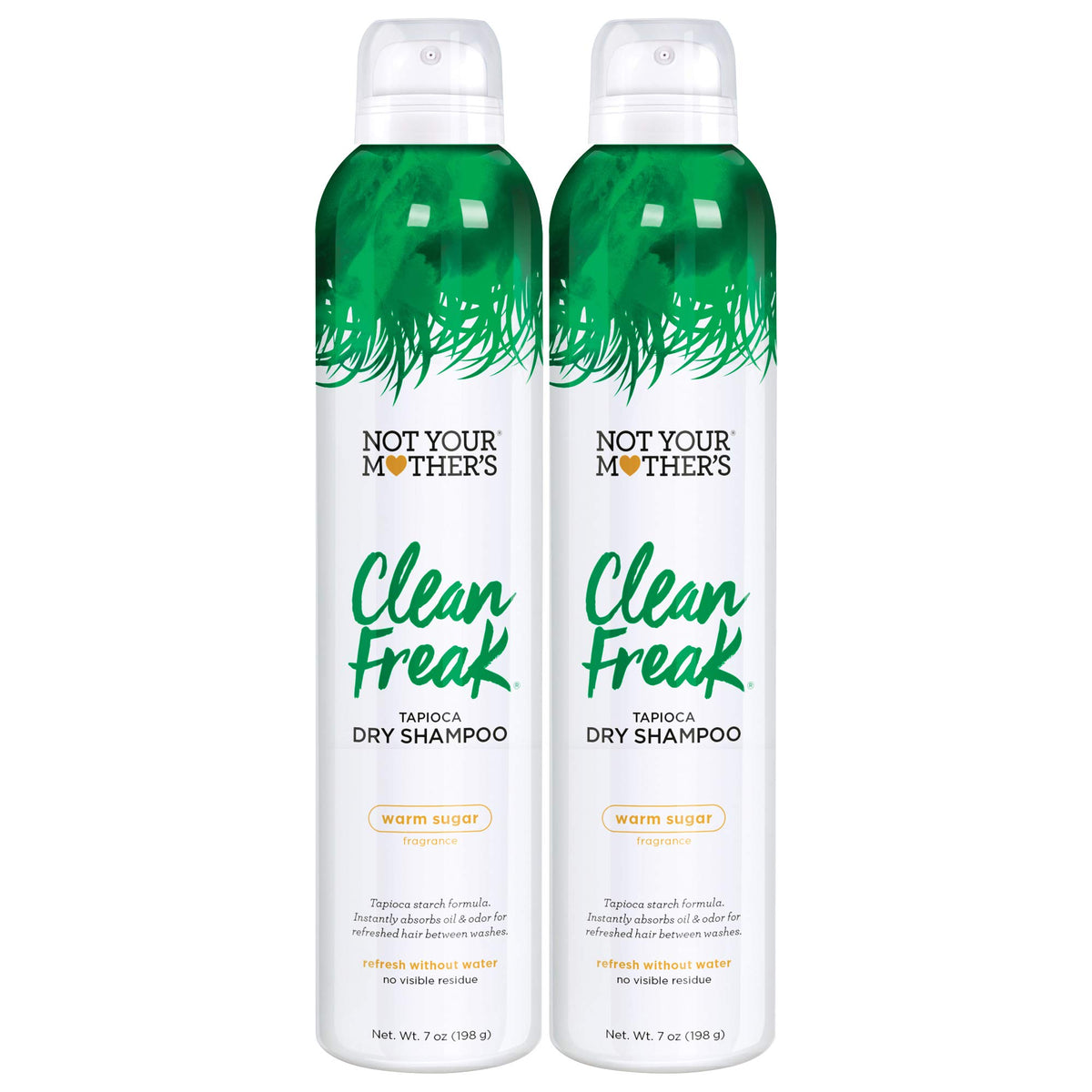 Not Your Mother's Clean Freak Tapioca Dry Shampoo (2-Pack) - 7 oz - Refreshing Dry Shampoo - Instantly Absorbs Oil for Refreshed Hair