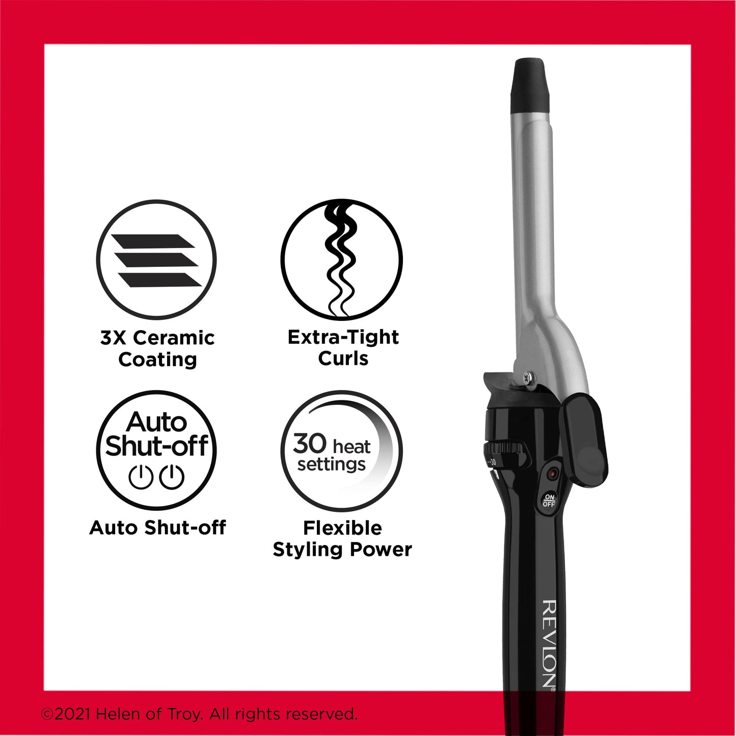 Revlon Perfect Heat Triple Ceramic Curling Iron | For Silky Smooth Tight Curls (3/4 in) Beauty & Personal Care REVLON