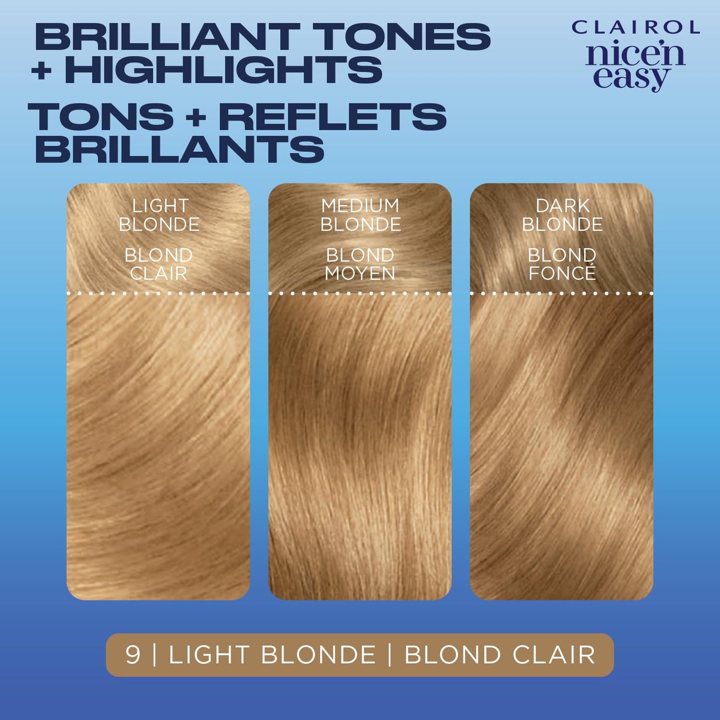 Clairol Nice'n Easy Permanent Hair Dye, 9 Light Blonde Hair Color, Pack of 1 Beauty & Personal Care Clairol