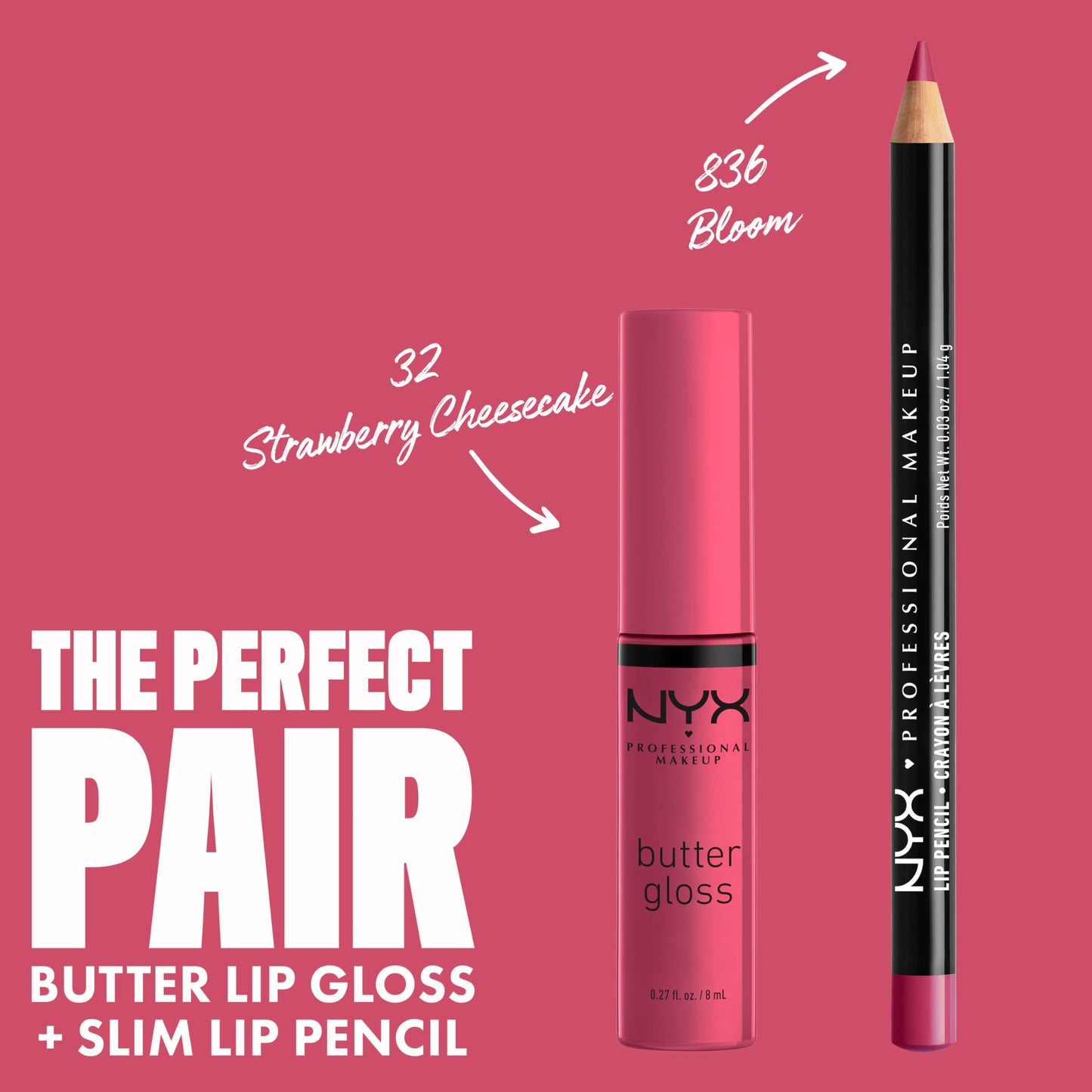 NYX PROFESSIONAL MAKEUP Butter Gloss, Non-Sticky Lip Gloss - Strawberry Cheesecake (Warm Pink) Beauty & Personal Care NYX PROFESSIONAL MAKEUP