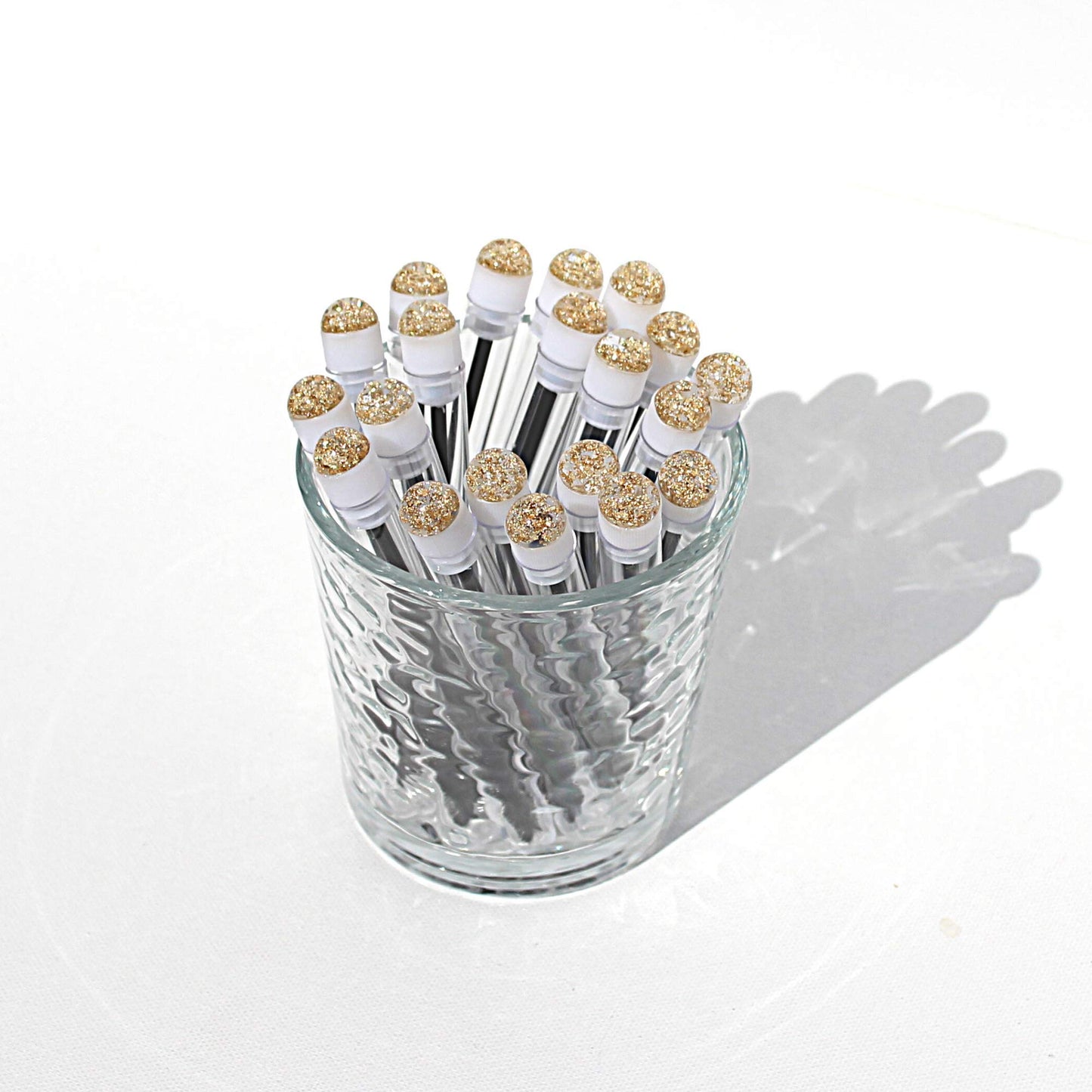 Lash Brush Wands | 20 Pack | Eyelash Extension Supplies | Disposable Lash Spoolie Brush | Gold Fleck Design Beauty & Personal Care Lash Extension Supply