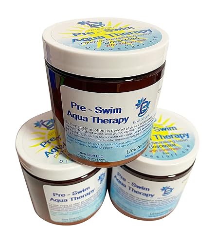 Diva Stuff Pre-Swim Aqua Therapy Chlorine Neutralizing Body Lotion, Protects Skin From Chlorine and Salt Water, 3 Pack, 8 oz - Made in the USA Beauty & Personal Care Diva Stuff