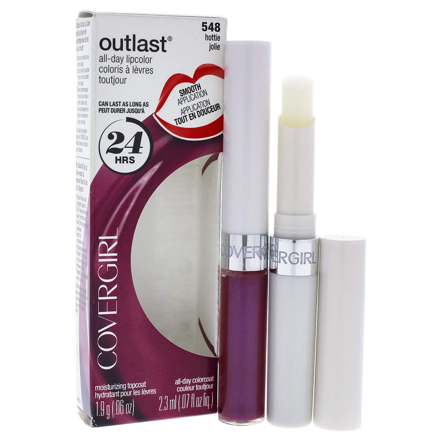 COVERGIRL Outlast All-Day Moisturizing Lip Color Hottie 548, .13 oz (packaging may vary) Beauty & Personal Care COVERGIRL