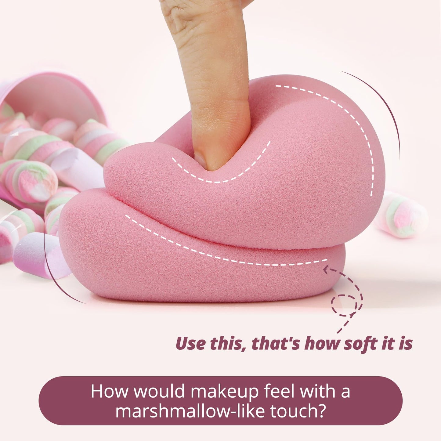 BEAKEY Flat Duo Patented Makeup Sponge Set of 2, Latex Free Pink Beauty Sponge for Foundation and Powder Application, Soft Blending Sponges, Large Beauty & Personal Care BEAKEY