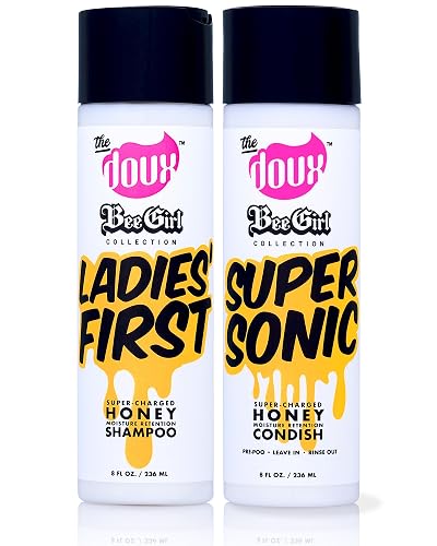 The Doux LADIES FIRST Honey Shampoo and SUPERSONIC Honey Condish - Hydrating Curl Shampoo and Conditioner Bundle - Leave In Conditioner Beauty & Personal Care The Doux