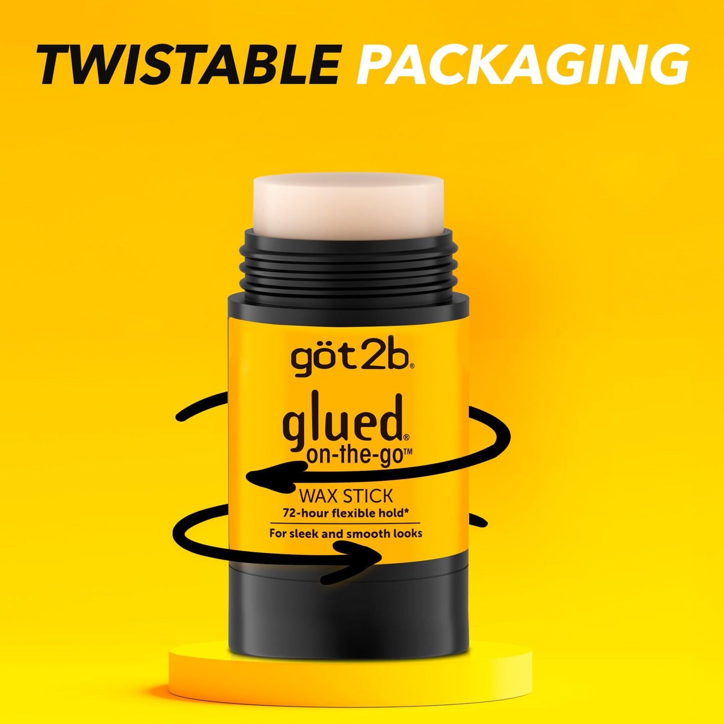 got2b glued on-the-go wax stick, 1.8oz, sleek and slick styles, style your hair without the crunch, helps control frizz Beauty & Personal Care Got2B