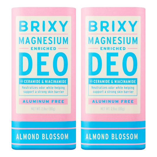 BRIXY Magnesium Deodorant, Ceramide & Niacinamide, Aluminum Free, Baking Soda Free, Plastic Free Packaging, Vegan and Certified Cruelty Free, Patent Beauty and Personal Care BRIXY