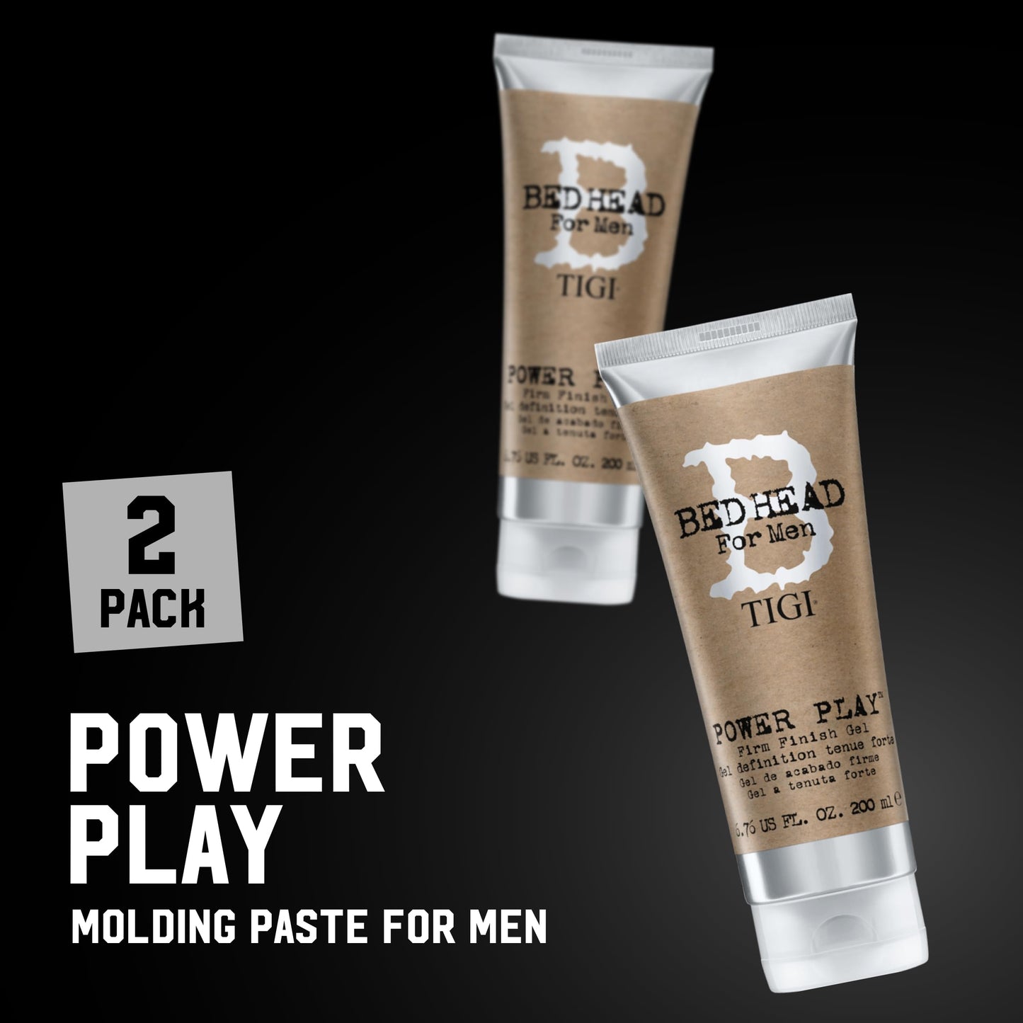 Bed Head for Men by TIGI Power Play Firm Finish Gel 6.76 Oz (Pack of 2) Beauty & Personal Care Bed Head