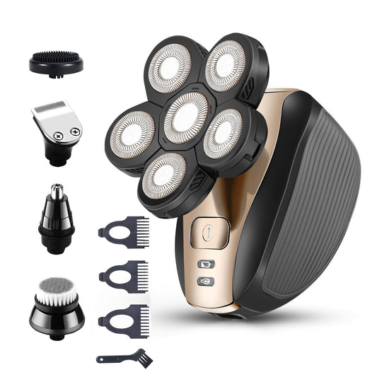 SAILHOME Electric Razor for Men- Upgrade 5 in 1 Shavers Bald Head Shaver Grooming Kit- Multifunctional Shavers- Wet & Dry Razor- Cordless Waterproof Beauty and Personal Care SAILHOME