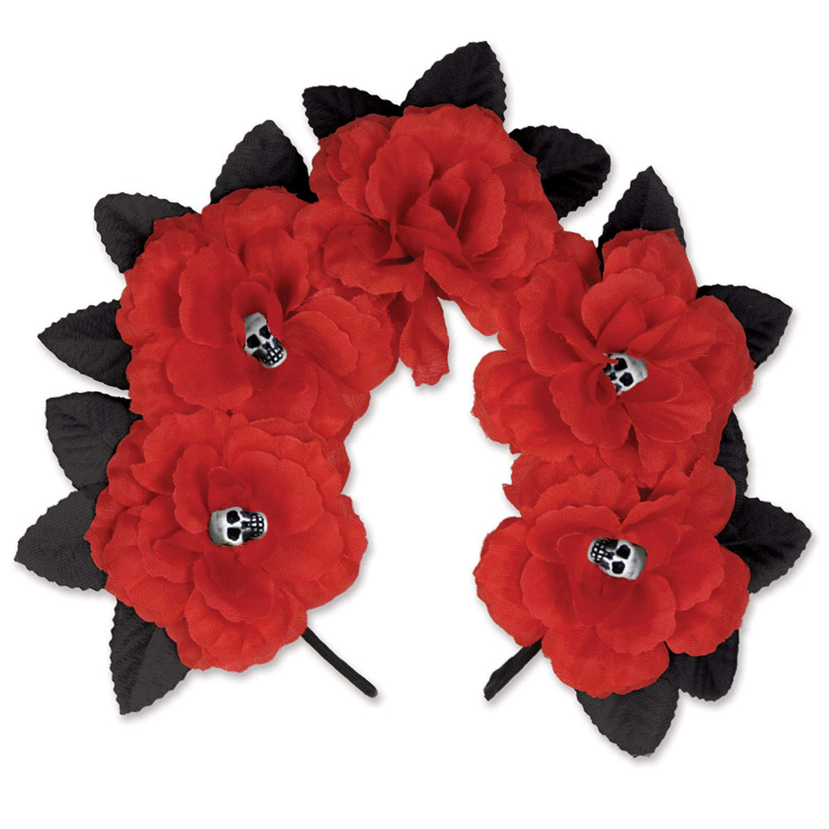 Halloween Red Floral Headband - 1 Pc.