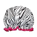 allydrew Reusable Women's Waterproof Shower Caps for Long Hair, Zebra Beauty & Personal Care allydrew