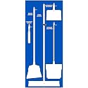 NMC SB102ACP 5S Janitorial Shadow Board, Blue/White, 68"X30", AluminumCompositePanel (Tools Sold Separately) Beauty & Personal Care NMC