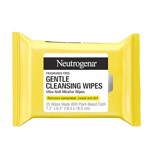 Neutrogena Gentle Facial Cleansing Wipes, Ultra-Soft Micellar Cleansing Wipes for Effortless Cleansing Made Gentle, Fragrance Free Face Wipes Beauty & Personal Care Neutrogena