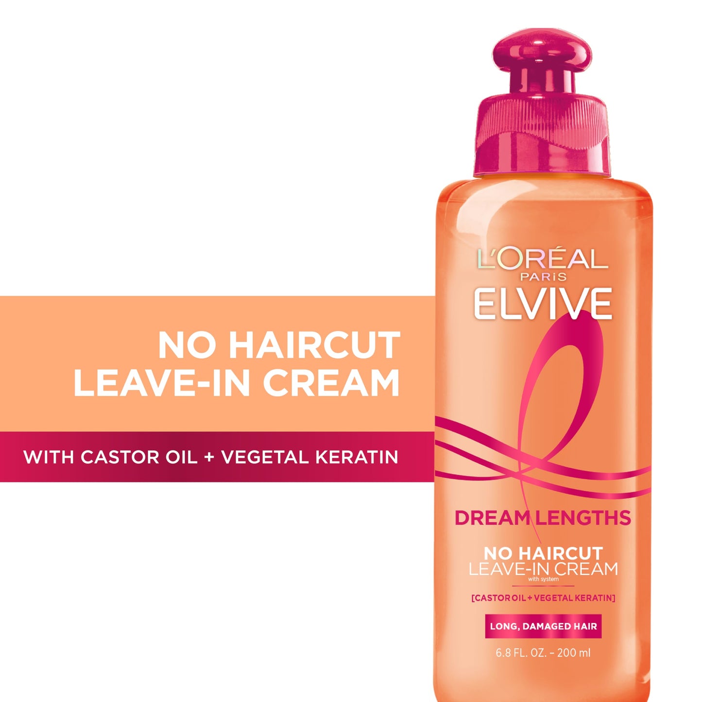 L'Oreal Paris Elvive Dream Lengths No Haircut Cream Leave In Conditioner, 6.8 fl. oz. Beauty & Personal Care L'Oreal Paris