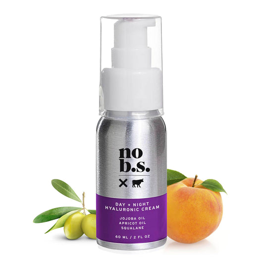 No Bad Stuff - Day & Night Hydrating Cream for Face, Hyaluronic Acid, Jojoba Oil, Apricot Oil & Squalane, Face Cream for All Skin Types, Travel Size Beauty & Personal Care NO B. S. NO BAD STUFF